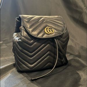 Gucci Marmont 2.0 quilted leather backpack.